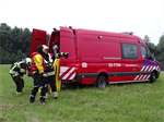 Oefening Brandweer Kollum en het ORT Oppervlakte Reddingsteam van Burgum
